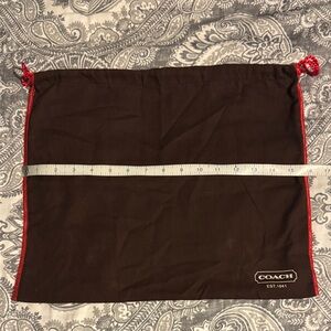 Coach Brown Bag with Red Accents